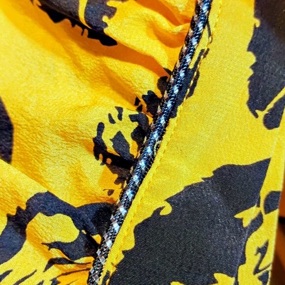 Winter Kate 100% silk Gold wrap blouse - Picture 9 of 10